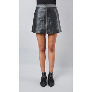 MUUBBA Leather Skirt Black/Gray Size US 4